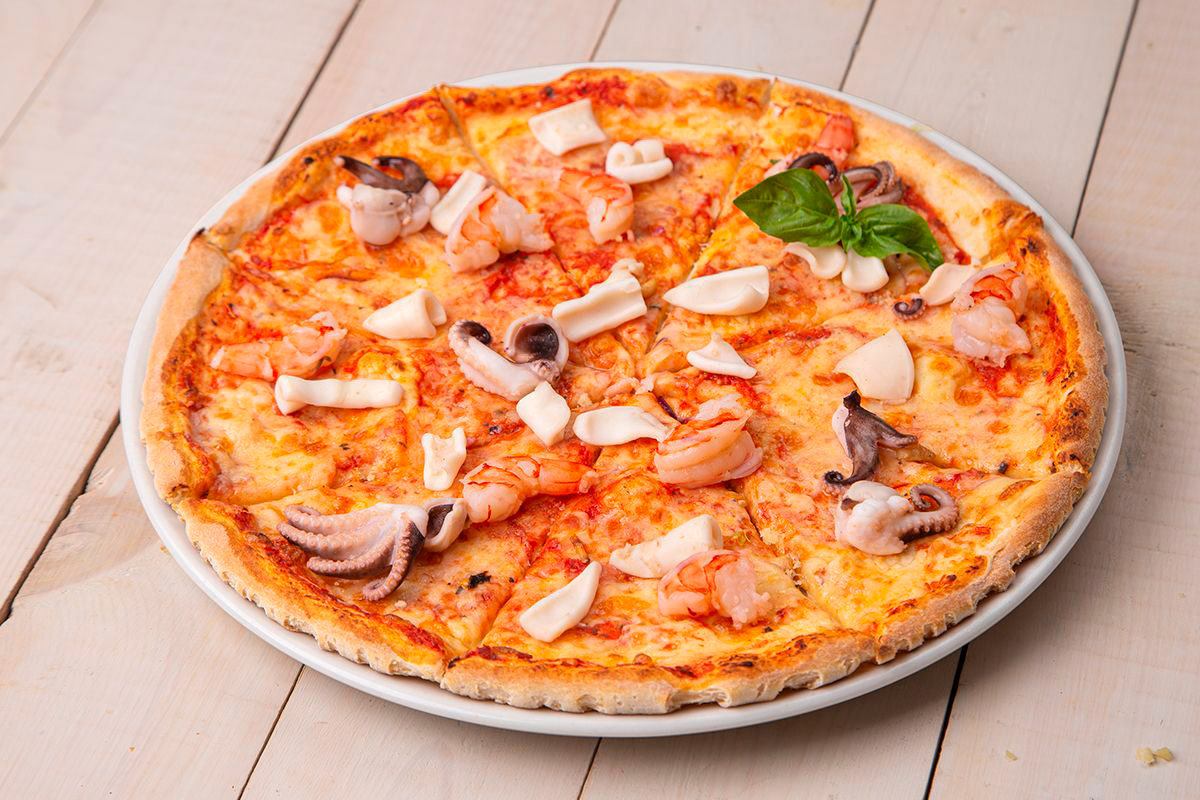 Пицца с морепродуктами
