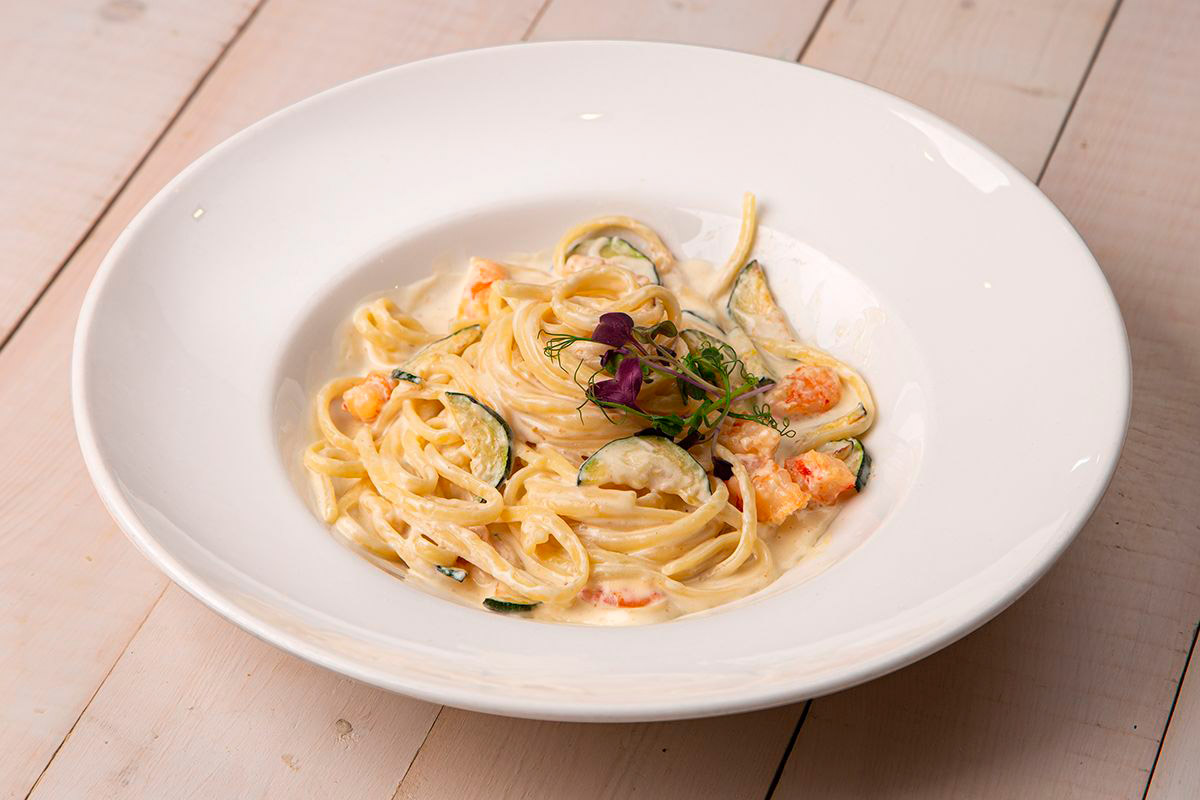 Лингвини с креветками